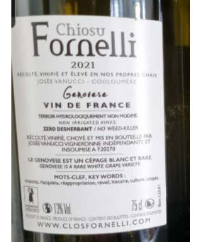 Vin Fornelli blanc "Genovese" 75cl