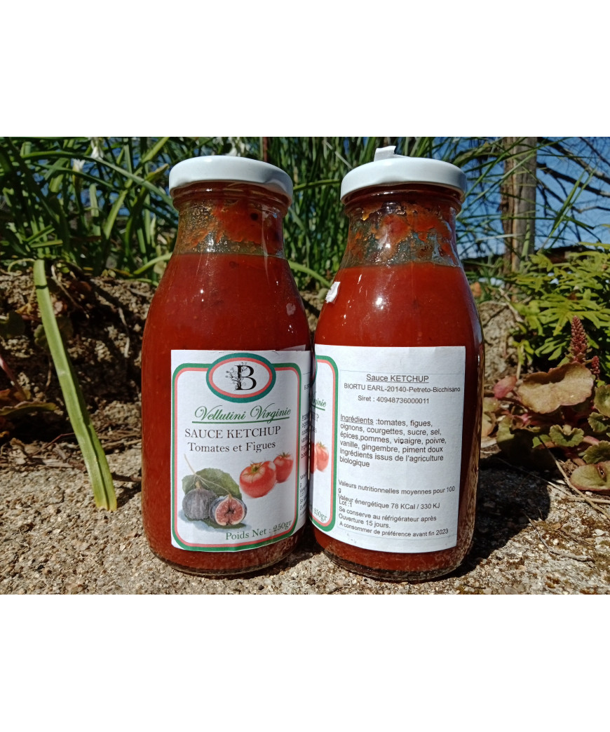 Sauce ketchup tomates & figues 250gr
