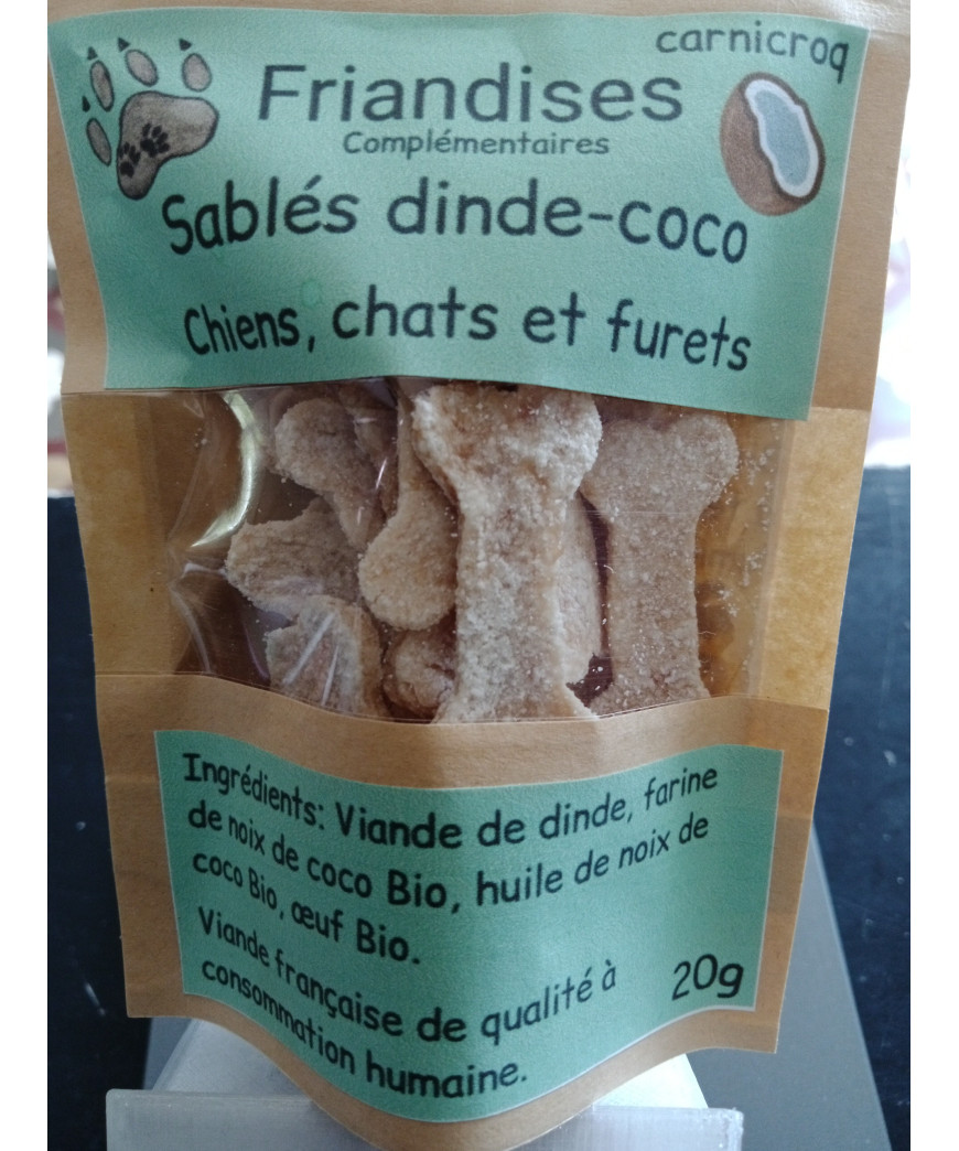 Friandises sablé Dinde-coco 20g