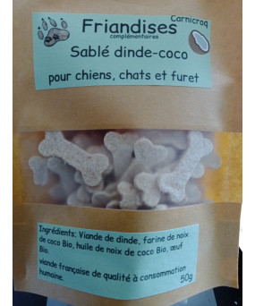 Friandises sablé Dinde-coco 50g